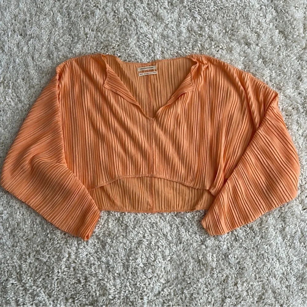 Urban Outfitters Marietta Notch Neck Top Creamsicle Orange Size XS Oversized